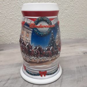 2001 Budweiser Holiday Stein "Holiday at the Capitol" in Original Box with COA